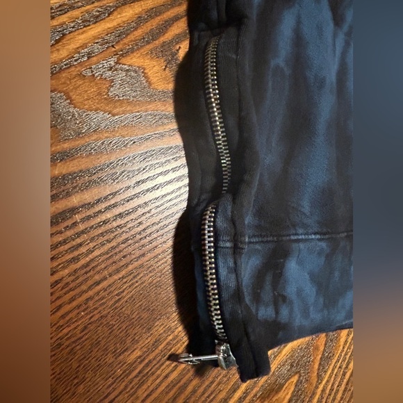 Sundry Evereve Women’s 1 S Blue Black Tie Dye Zip Crew Neck Pullover Sweatshirt - Picture 8 of 16